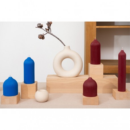 Свеча декоративная бордового цвета из коллекции edge, 16,5см