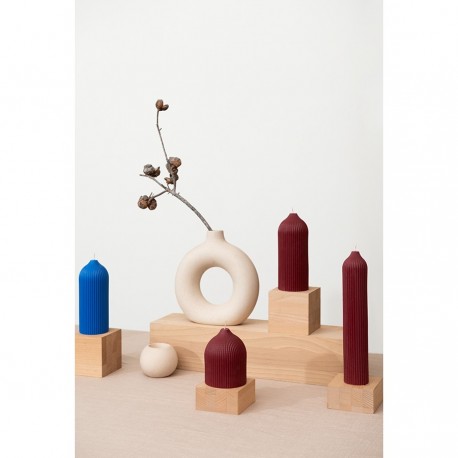 Свеча декоративная бордового цвета из коллекции edge, 25,5см