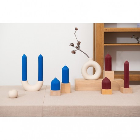 Свеча декоративная бордового цвета из коллекции edge, 25,5см