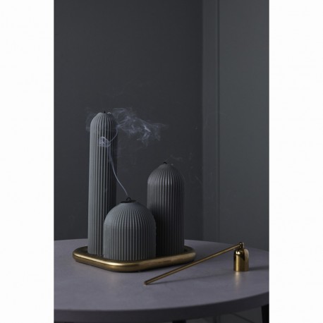 Свеча декоративная графитового цвета из коллекции edge, 16,5см