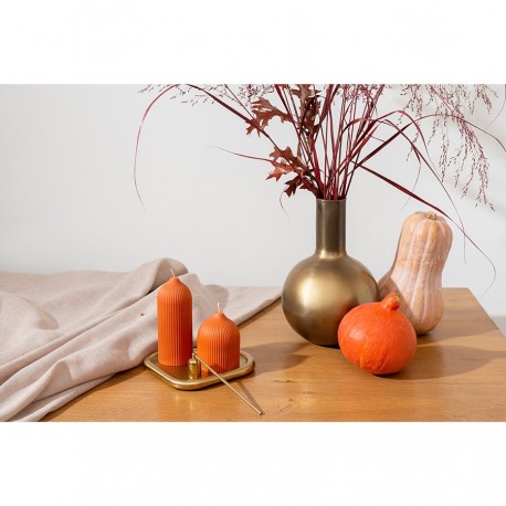 Свеча декоративная оранжевого цвета из коллекции edge, 10,5см