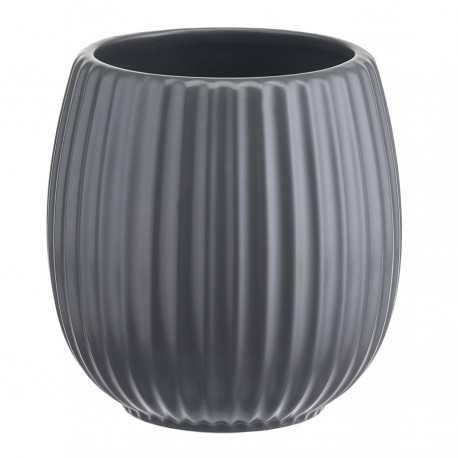 Горшок цветочный серого цвета из коллекции edge, 1,2 л
