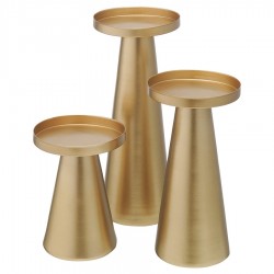 Набор подсвечников fyr, золотистые, 3 шт.