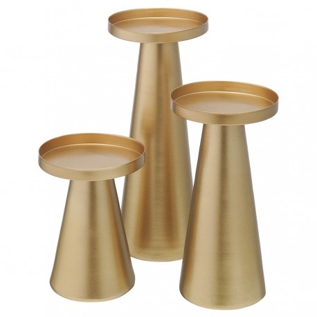 Набор подсвечников fyr, золотистые, 3 шт.