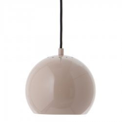 Лампа подвесная ball, 16хD18 см, пудровая глянцевая, черный шнур