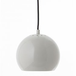 Лампа подвесная ball, 16хD18 см, светло-серая глянцевая, черный шнур