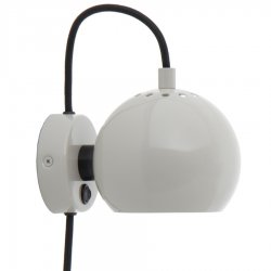 Лампа настенная ball, D12 см, светло-серая глянцевая