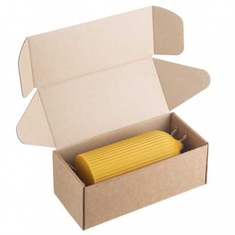 Свеча декоративная цвета карри из коллекции edge, 16,5см