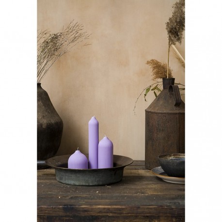 Свеча декоративная цвета лаванды из коллекции edge, 25,5см