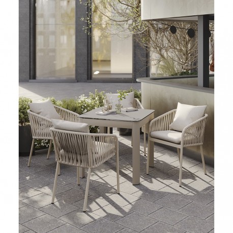 Стол обеденный leif, 80х80 см, серо-бежевый