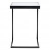 Столик кофейный gabbrini, 39х39х58 см, темное стекло