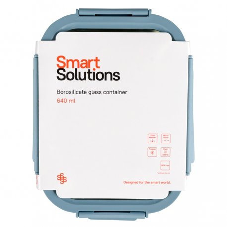 Контейнер для запекания, хранения и переноски продуктов в чехле smart solutions, 640 мл, синий