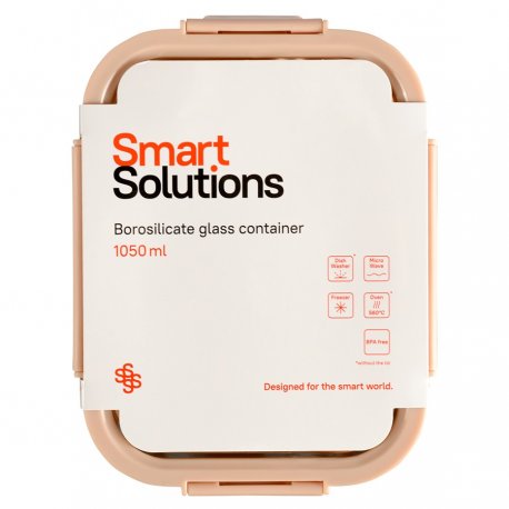 Контейнер для запекания, хранения и переноски продуктов в чехле smart solutions, 1050 мл, бежевый