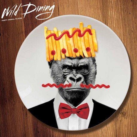 Тарелка wild dining горилла