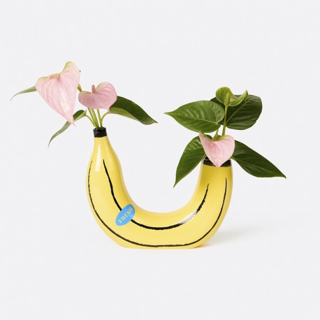 Ваза для цветов banana, 19 см, желтая