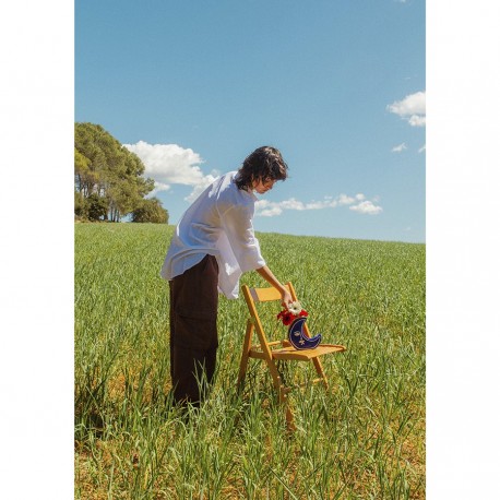 Ваза для цветов moon, 18 см, синяя