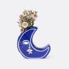 Ваза для цветов moon, 18 см, синяя