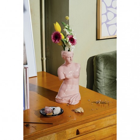 Ваза для цветов venus, 31 см, розовая