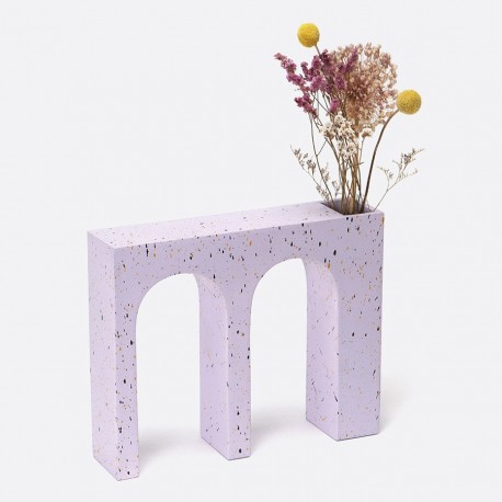 Ваза для цветов двойная acquedotto, 22 см, лиловая