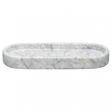 Поднос marm, 25х10 см, белый мрамор