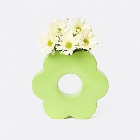 Ваза для цветов daisy, 20 см, зеленая