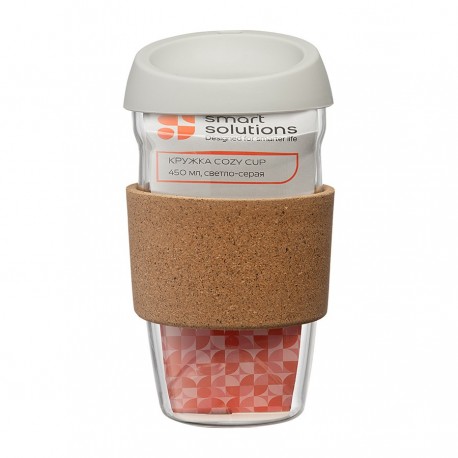 Кружка cozy cup, 450 мл, светло-серая