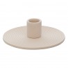 Подсвечник из каменной керамики бежевого цвета из коллекции essential