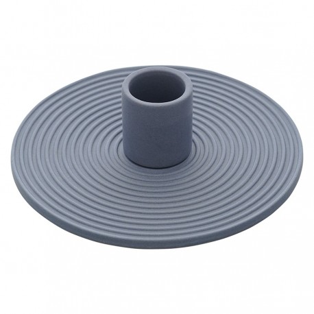 Подсвечник из каменной керамики темно-синего цвета из коллекции essential