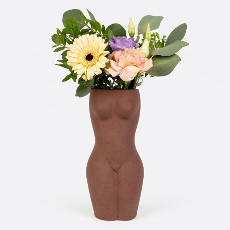 Ваза для цветов body, black, 23 см