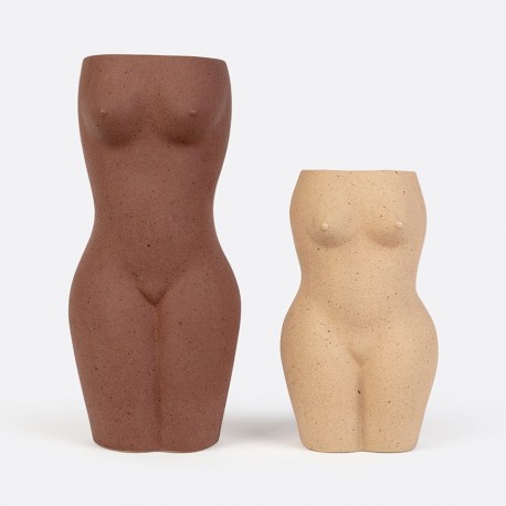 Ваза для цветов body, black, 23 см