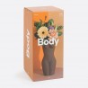 Ваза для цветов body, black, 23 см