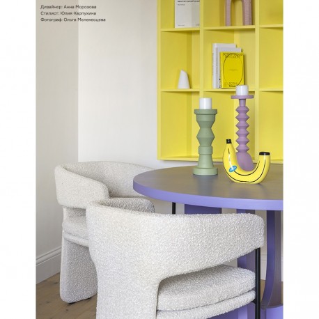 Подсвечник vivlend, 36 см, розовый