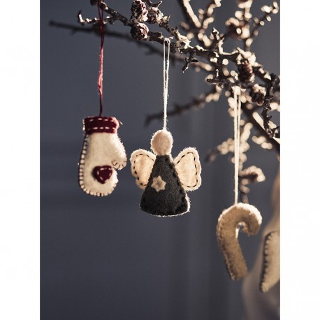 Набор елочных украшений из фетра felts mood из коллекции new year essential, 4 шт.