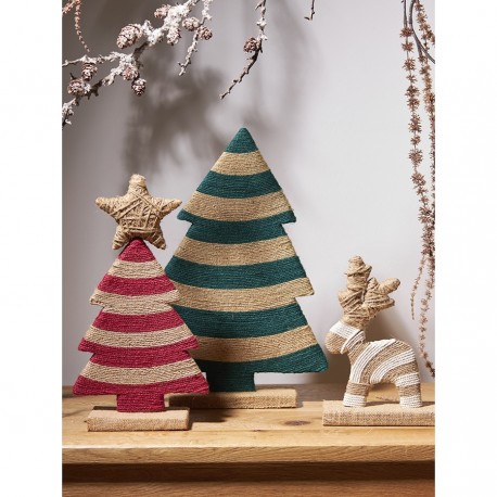 Декор новогодний trendy stripes из джута и гофрированного картона из коллекции new year essential, 39 см