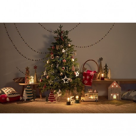 Набор елочных шаров funky stripes из джута и картона из коллекции new year essential, 4 шт.