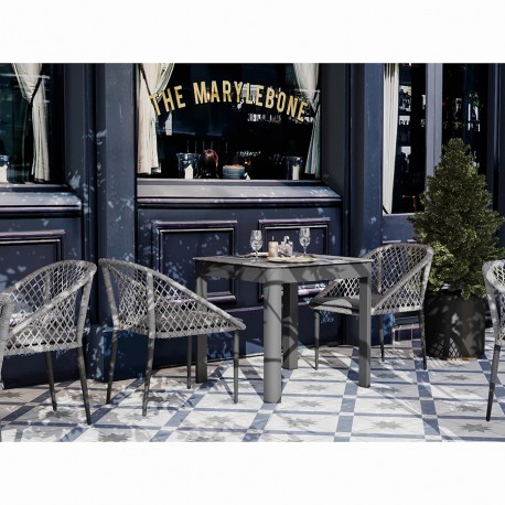 Стол обеденный leif, 80х80 см, серо-бежевый