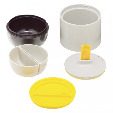 Ланч-бокс meals, 800 мл, светло-серый/темно-сливовый