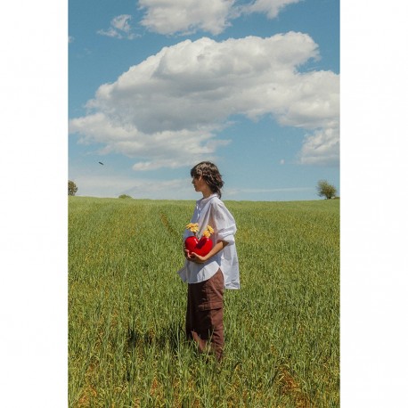 Ваза для цветов love, 15,5 см, красная