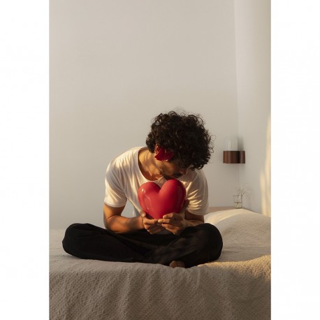 Ваза для цветов love, 15,5 см, красная