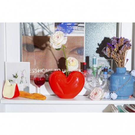 Ваза для цветов love, 15,5 см, красная