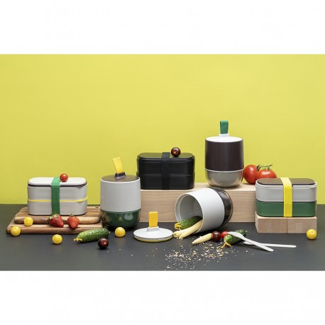 Ланч-бокс meals, 800 мл, темно-сливовый/светло-серый