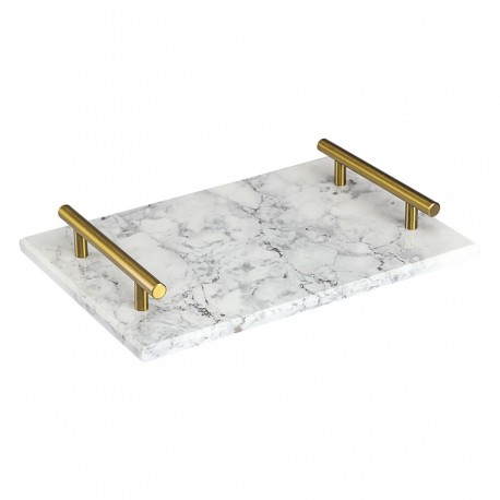 Поднос marm, 30х20 см, белый мрамор