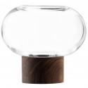 Ваза oblate, 13,5 см, прозрачная/орех