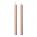 Набор из двух свечей бежево-розового цвета из коллекции edge, 24,5 см