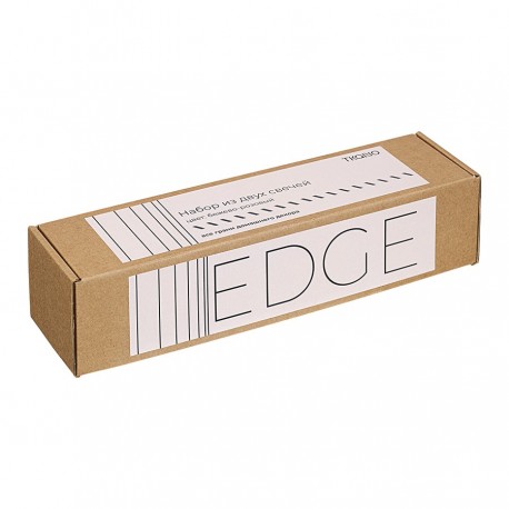 Набор из двух свечей бежево-розового цвета из коллекции edge, 24,5 см