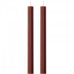 Набор из двух свечей коричневого цвета из коллекции edge, 24,5 см