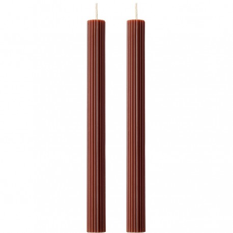 Набор из двух свечей коричневого цвета из коллекции edge, 24,5 см