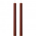 Набор из двух свечей коричневого цвета из коллекции edge, 24,5 см
