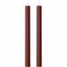 Набор из двух свечей коричневого цвета из коллекции edge, 24,5 см