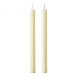Набор из двух свечей молочно-белого цвета из коллекции edge, 24,5 см